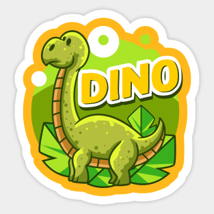 Cute Brontosaur Sticker